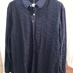 Textured camo longsleeve button up